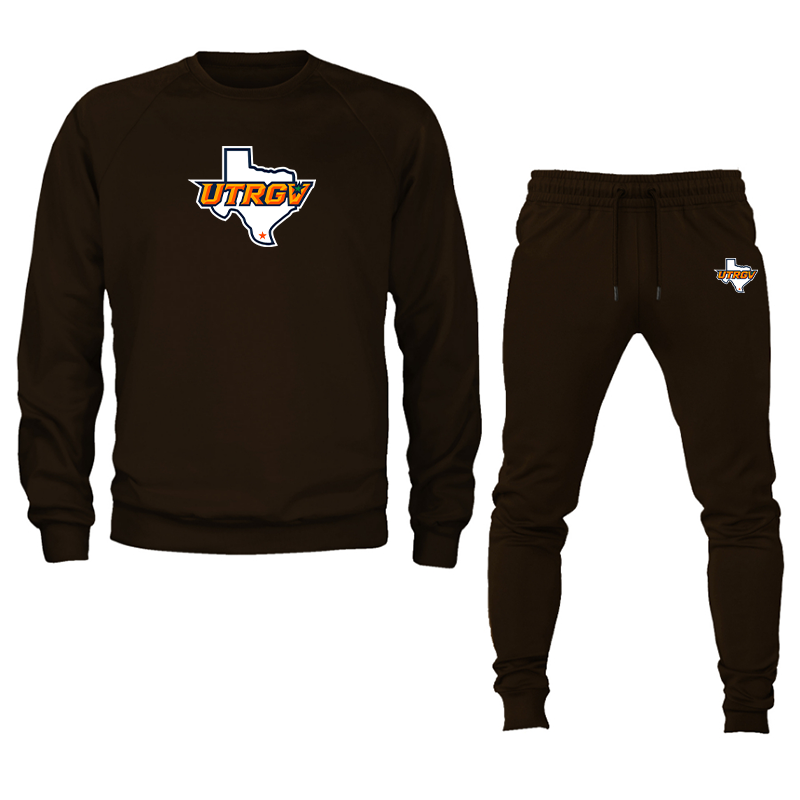 Men's UTRGV Vaqueros Crewneck Sweatshirt Joggers Suit